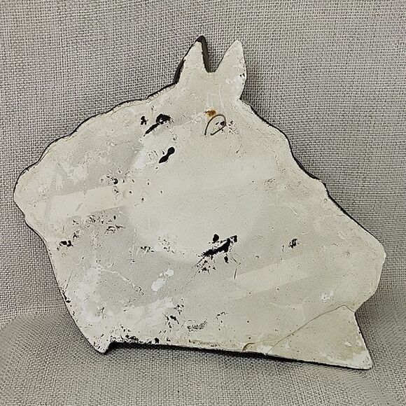 Pair Black Stallion Horse Wall Plaques Chalkware Plaster Miller Studios 1964 - Picture 5 of 11